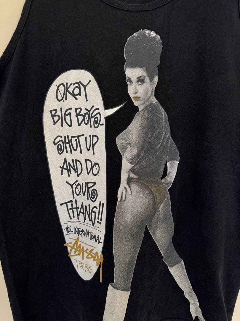 STUSSY 'OKAY BIG BOY' GRAFFITI タンクトップ黒