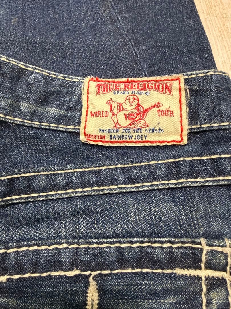 USA製 True Religion LAINBOW JOEY フレア白ステッチ