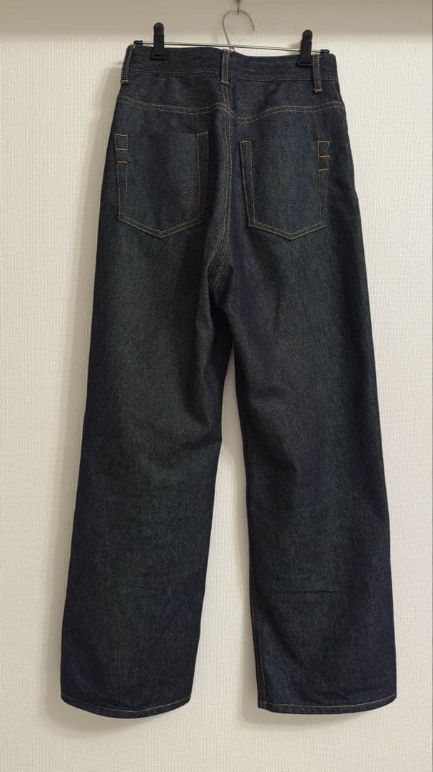 high waist straight denim pants ラポドゥジェム