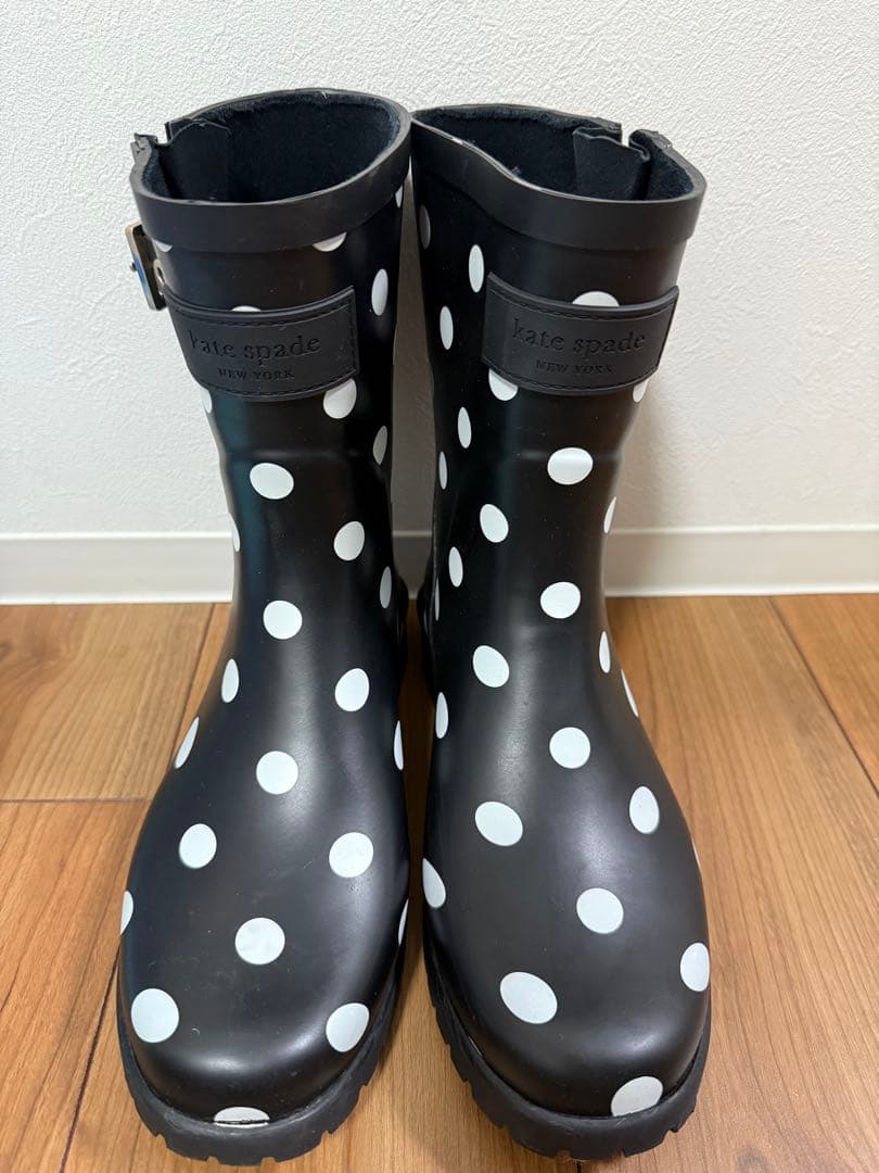 kate spade ドット柄 レインブーツ 24センチ