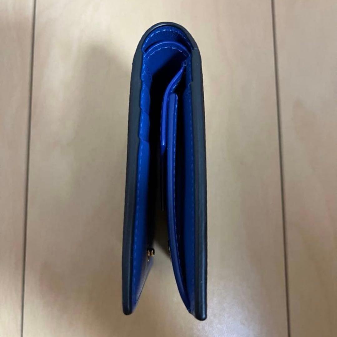 ⭐︎美品⭐︎ボナベンチュラ 二つ折り財布 バイフォールド ブラック ブルー