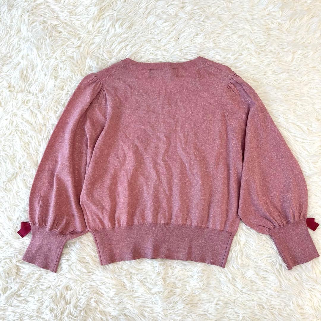 M'S GRACY 2023年✨ ラメ混 ピンク カーディガン サイズ40