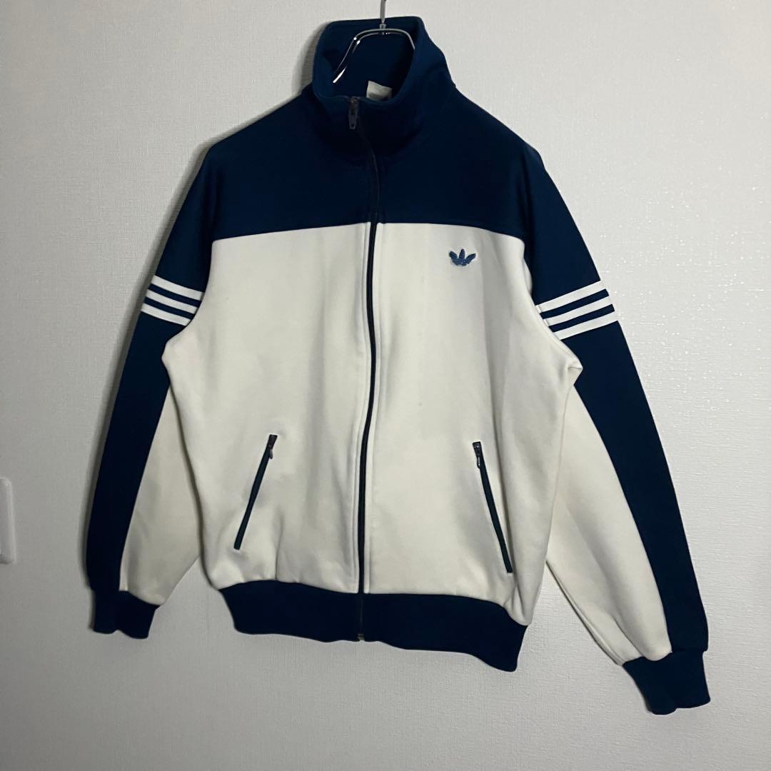 【アユニD着用】即売モデル 70s 80s adidas 西ドイツ 白 紺