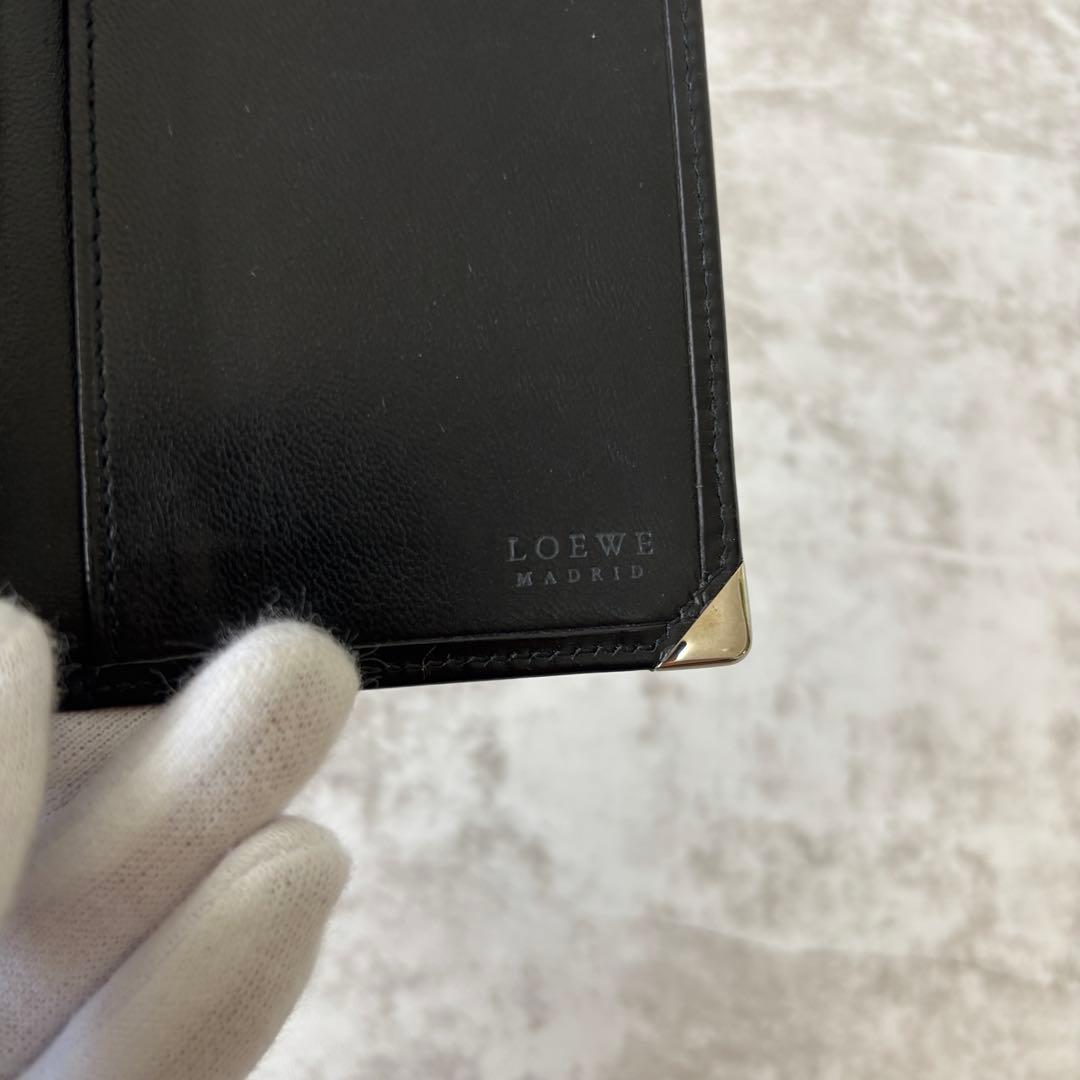 H328 極美品✨LOEWE ロエベ　カードケース　名刺入れ　ブラック