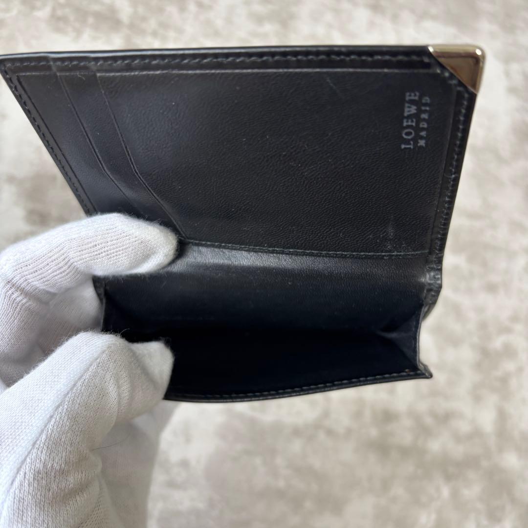 H328 極美品✨LOEWE ロエベ　カードケース　名刺入れ　ブラック