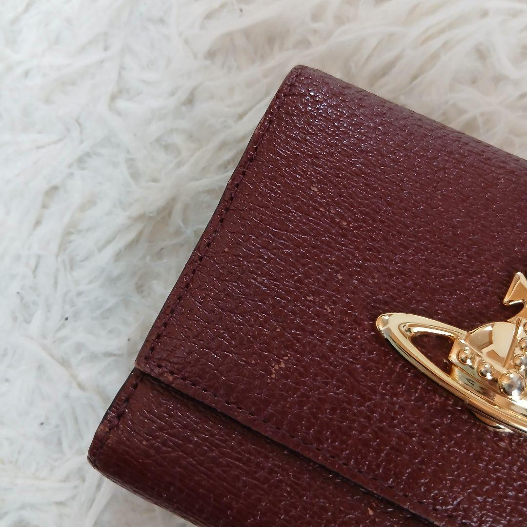 【Vivienne Westwood】オーブ　3つ折り財布 レザーガマ口
