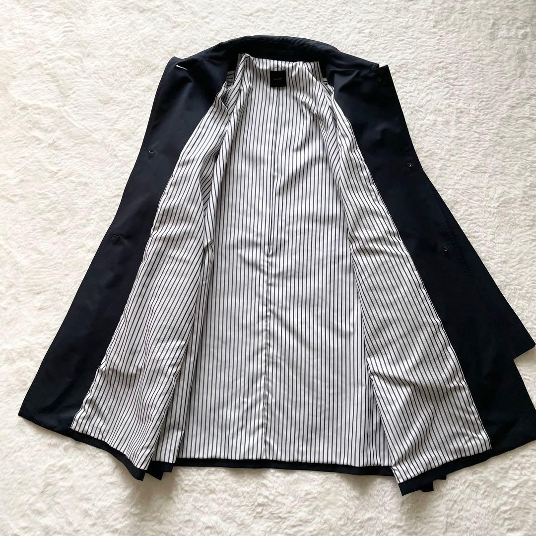 25年完売品✨スピックアンドスパン　ギャバジンステンカラーコート　ネイビー　38