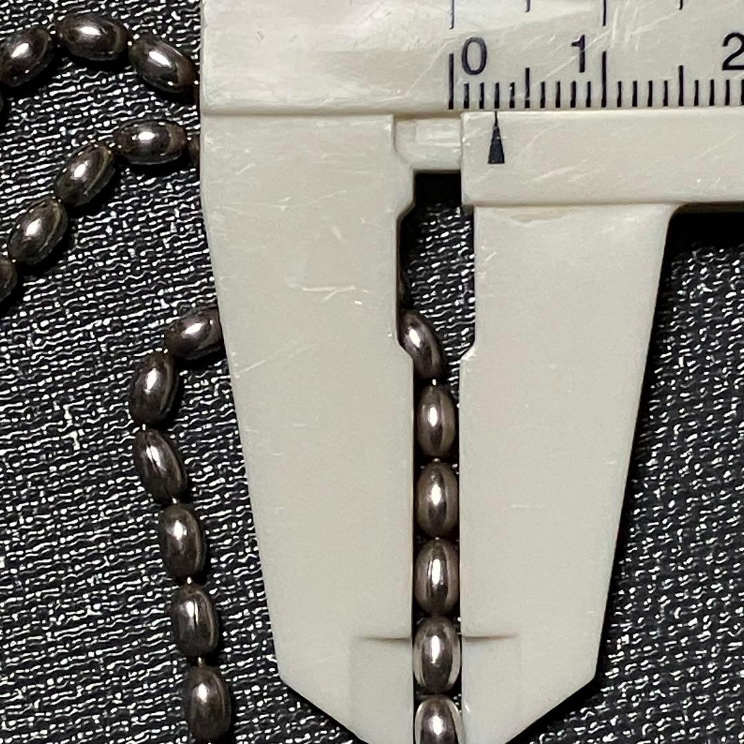 SILVER 925 シルバー ネックレス ボールチェーン 楕円