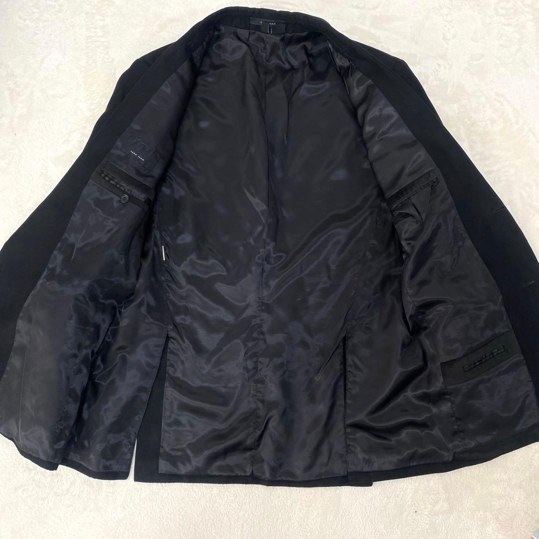 ZARA MAN ✨良品大きいサイズ✨ テーラードジャケット 黒 スエード 54