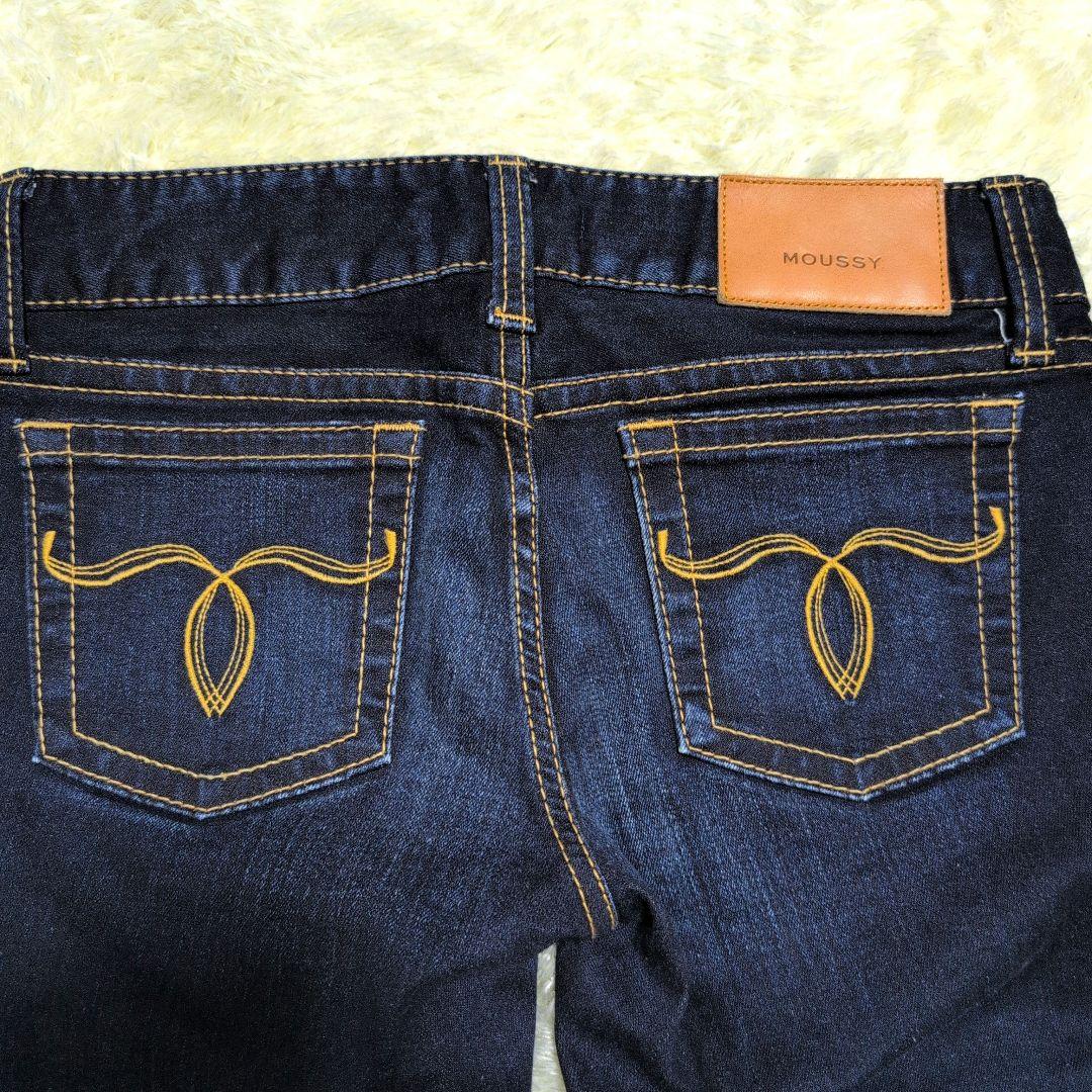 美品☆MOUSSY Rebirth SKINNY 27　 Y2K ダークブルー