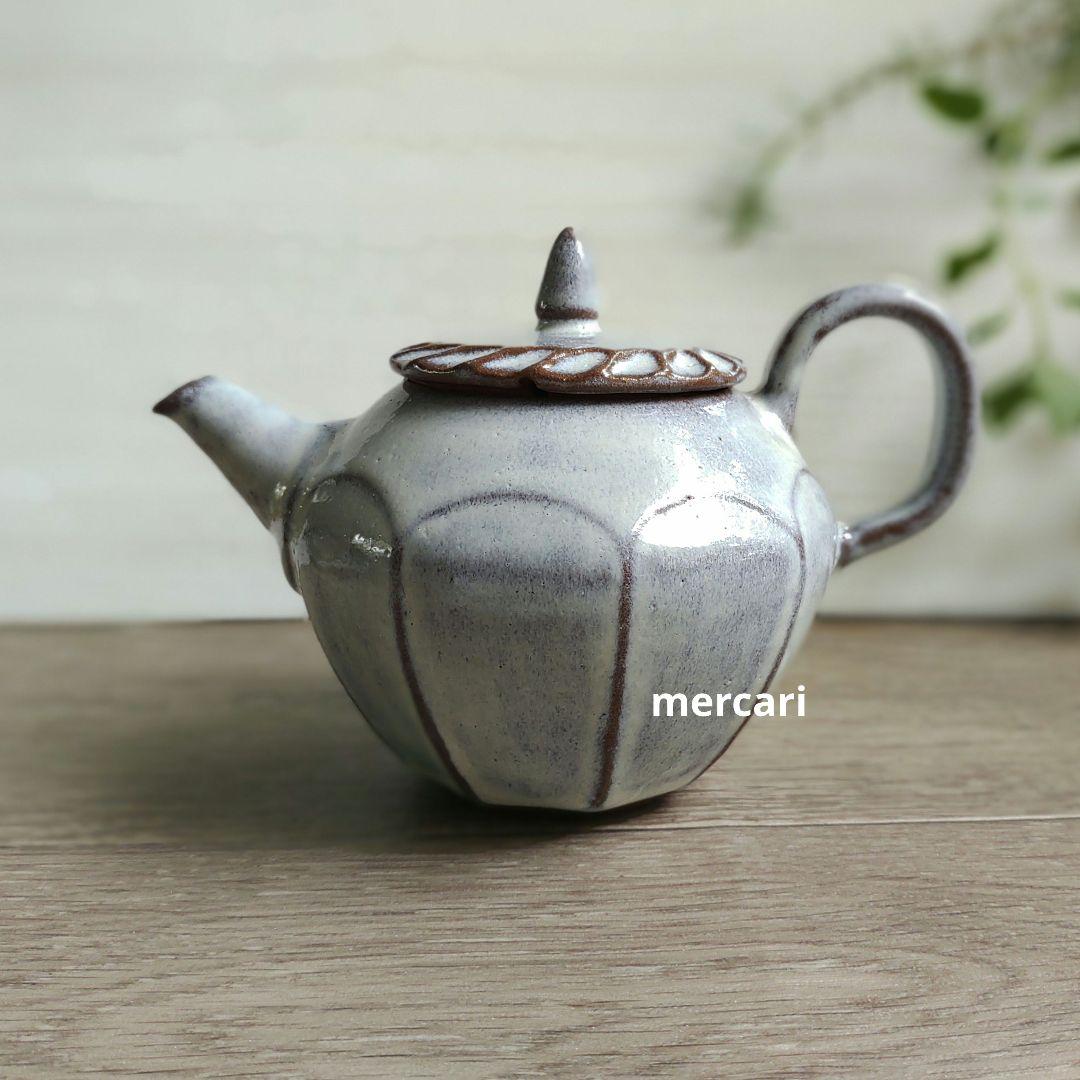 【専用です】仕立て屋陶器 　ポット　急須　薄灰茶②　/ 　薄灰茶マグカップ③