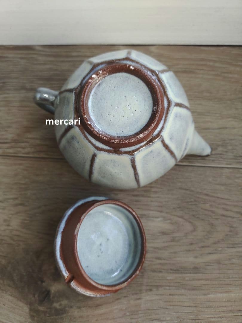 【専用です】仕立て屋陶器 　ポット　急須　薄灰茶②　/ 　薄灰茶マグカップ③