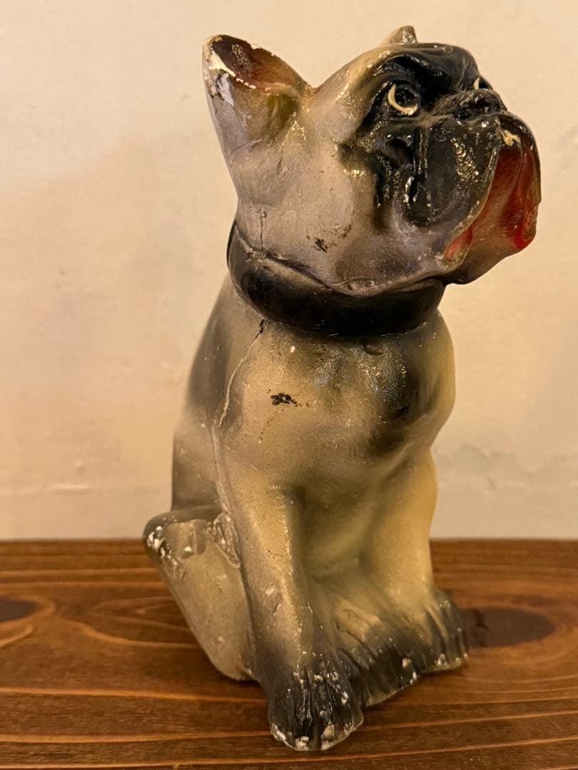 アンティーク雑貨 Vintage Chalkware Bulldog