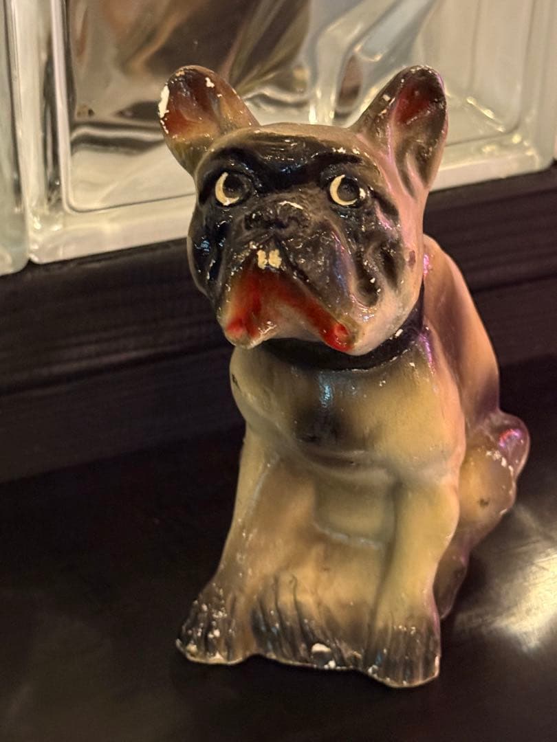アンティーク雑貨 Vintage Chalkware Bulldog