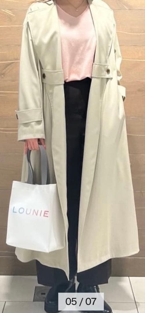【極美品】 LOUNIE トレンチコート ロングコート スプリングコート M