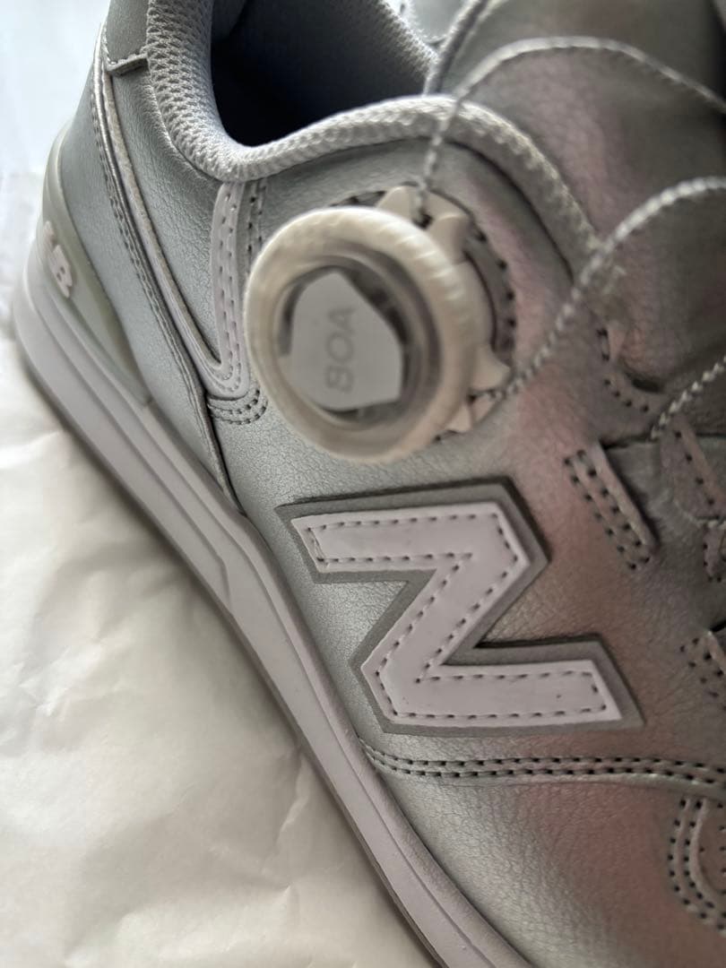 （試着大丸購入！New Balance ゴルフシューズ 24センチ。シルバー