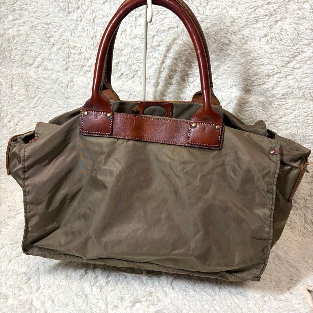 良品✨フェリージ トートバッグ ボストンバッグ ショルダー　オリーブグリーン