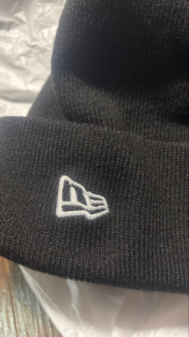 supreme×ニューエラ　 ビーニー　ブラックロゴ