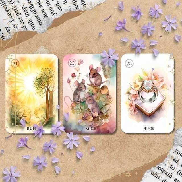 ★正規品ルノルマンカード★フェミニンでキュート✨希少✨淡く優しい水彩画のデッキ