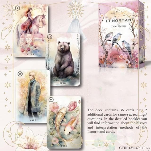 ★正規品ルノルマンカード★フェミニンでキュート✨希少✨淡く優しい水彩画のデッキ