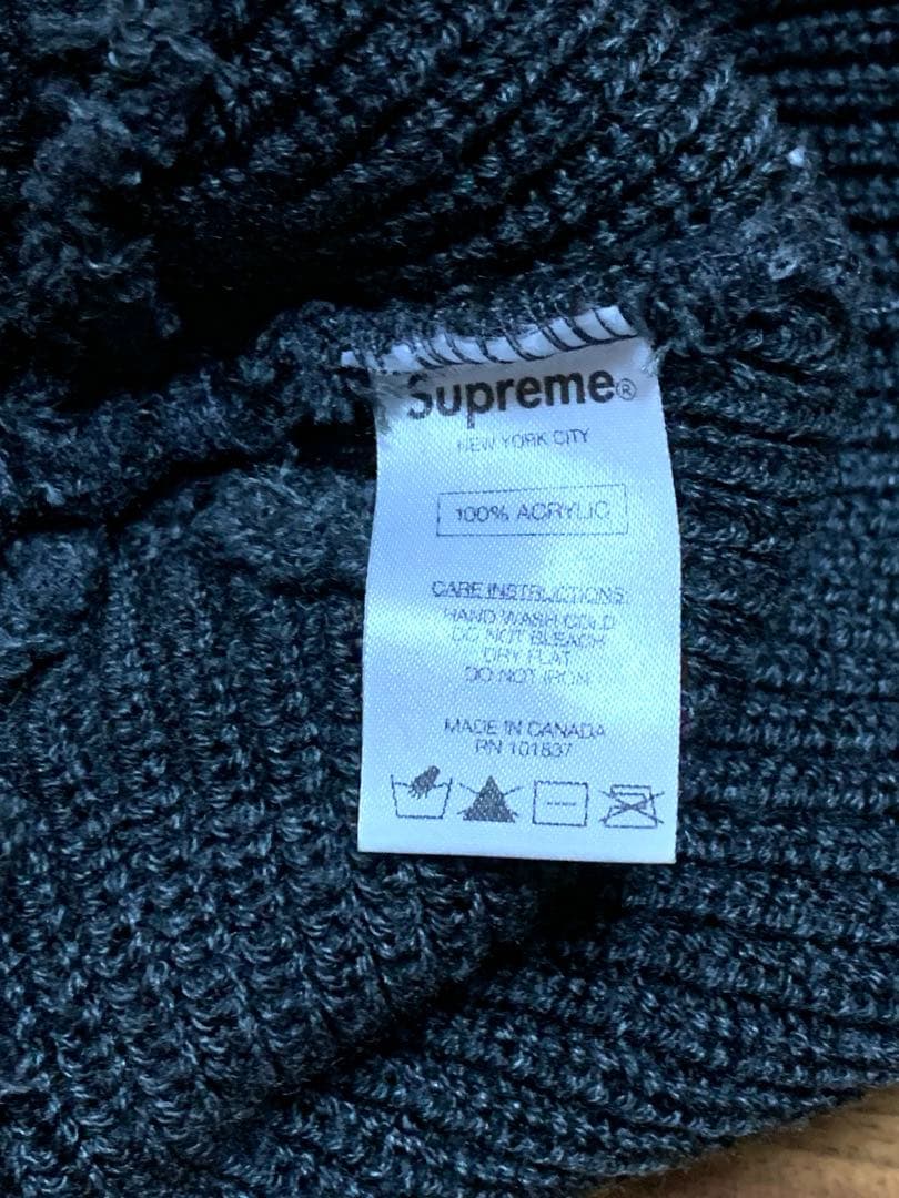 【Supreme】Small Box Logo Beanie チャコールグレー