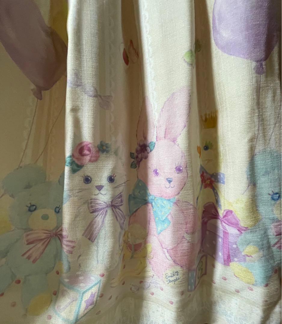 Emily Temple cute トイボックス柄　くま、うさぎ柄ワンピース