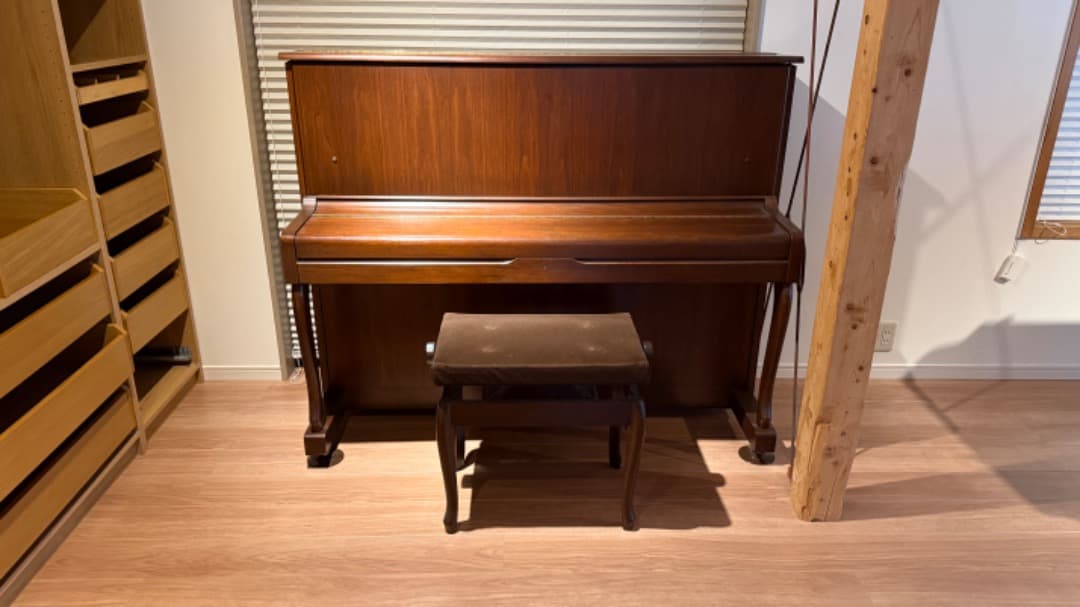 YAMAHA アップライトピアノ W110BW 　艶消しウォールナット 猫足
