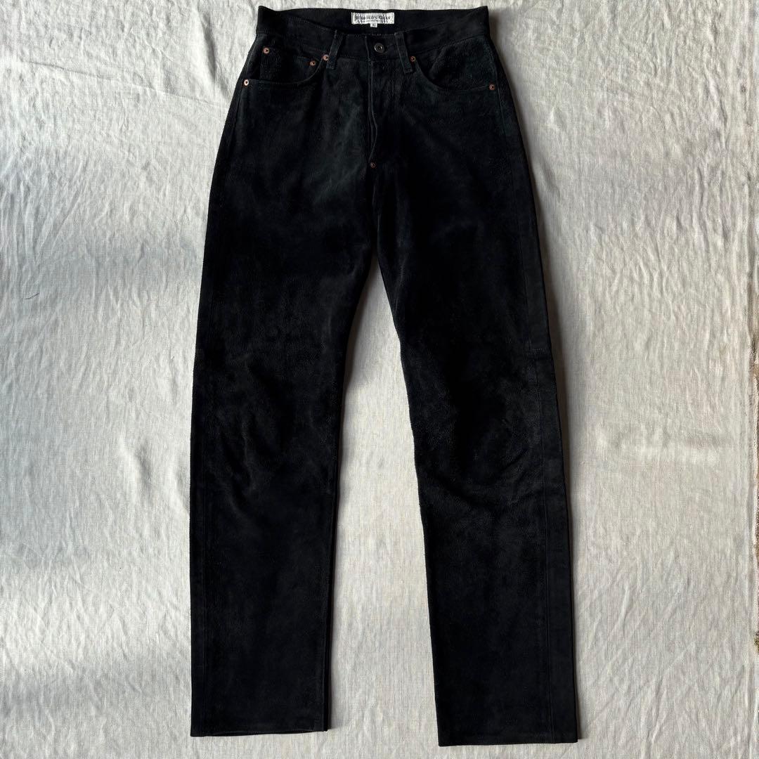 90’s HAROLD'S GEAR シンチバック スウェード レザーパンツ L