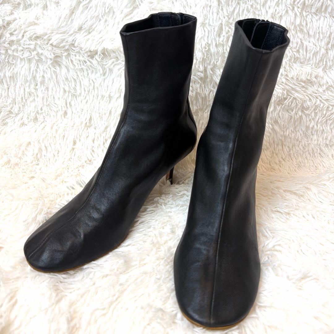 【定価6.8万】PIPPICHIC オブリークストレッチブーツ 黒 裏張り済