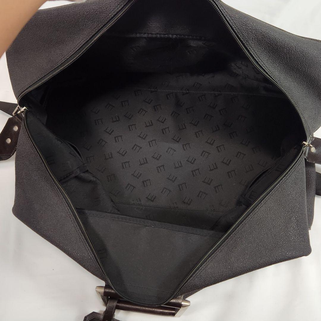ダンヒル　ボストンバッグ　旅行鞄　ロゴプレート　PVC×レザー　大容量