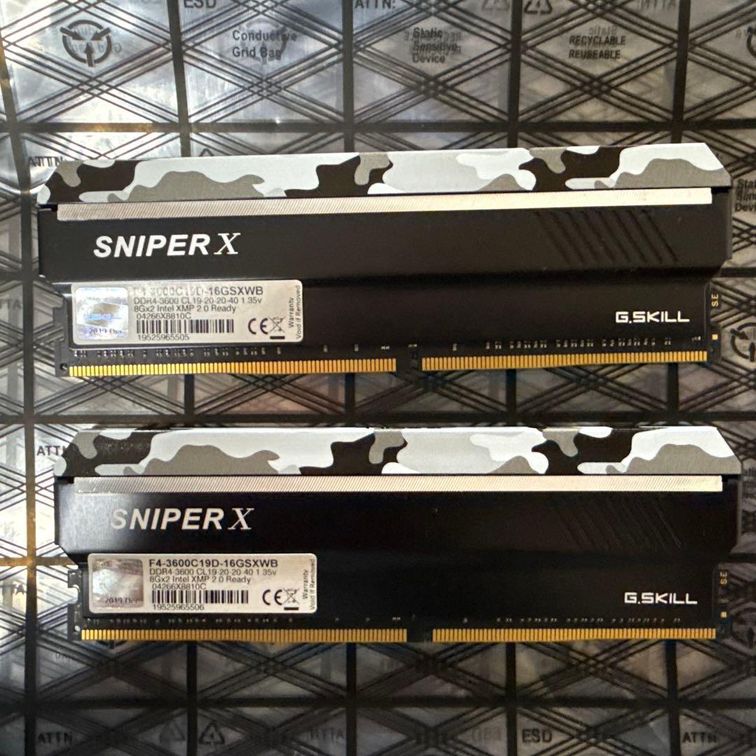 DDR4-3600 16GB（8GB×2）　G.SKILL