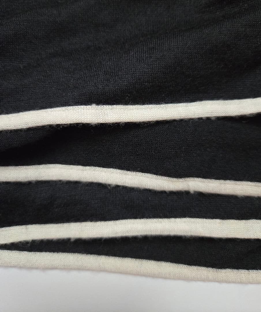 CHANEL カシミア シルクロゴ刺繍 大判ストール ブラック