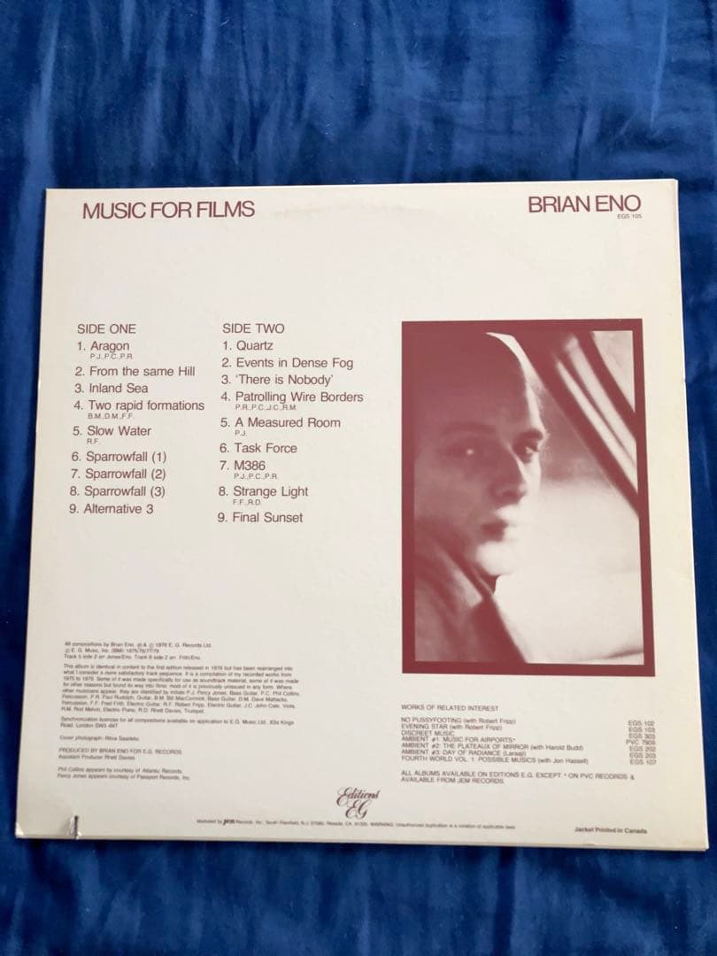 MUSIC FOR FILMS / BRIAN ENO 【LPレコード】
