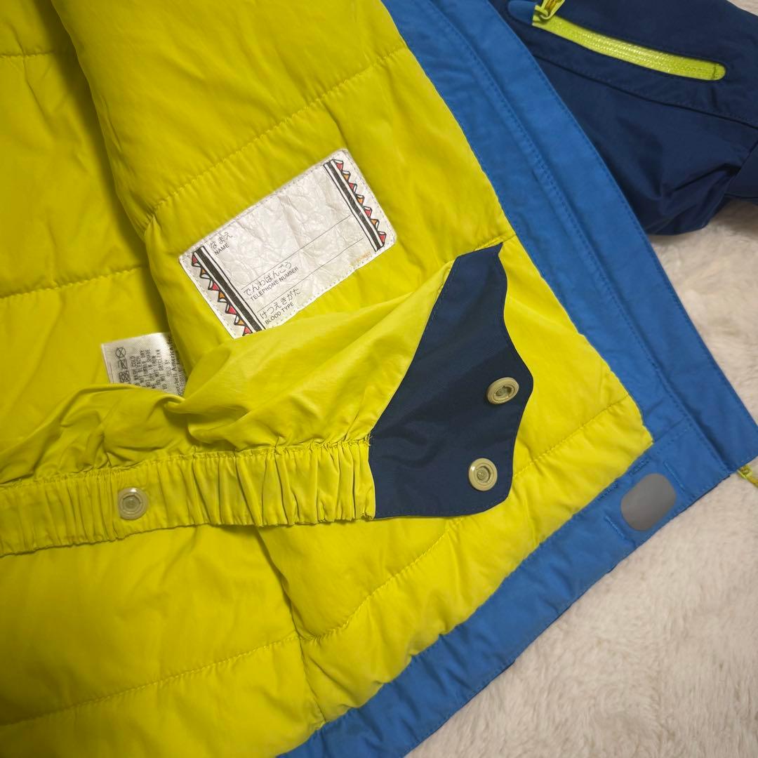 極美品モンベル現行パウダーステップ ジャケット Kid's 110 ブルー