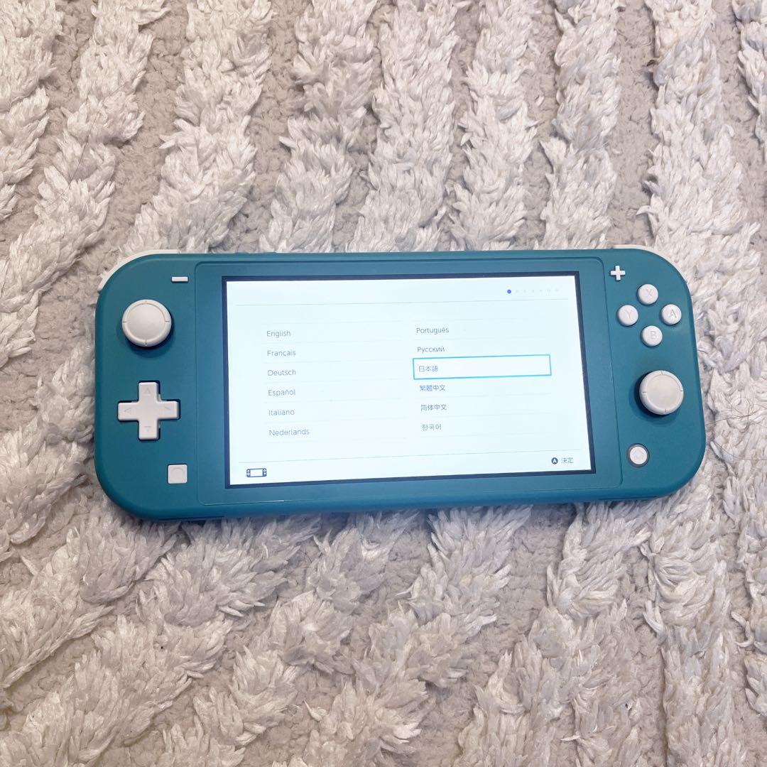 【美品】Nintendo Switch Lite 本体 ターコイズ 充電ケーブル