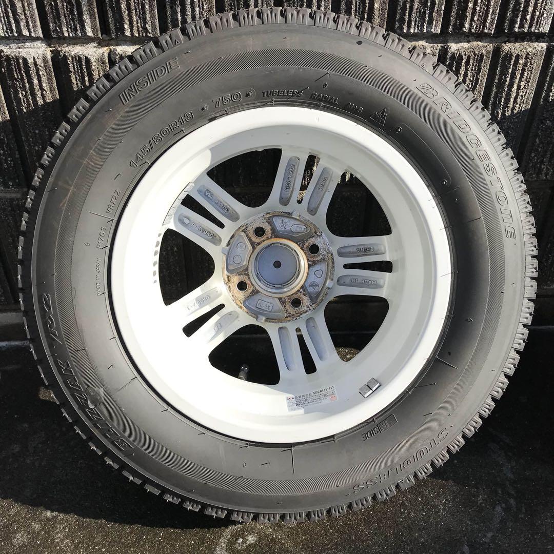 BRIDGESTONE タイヤ スタッドレス 145/80R13 4本