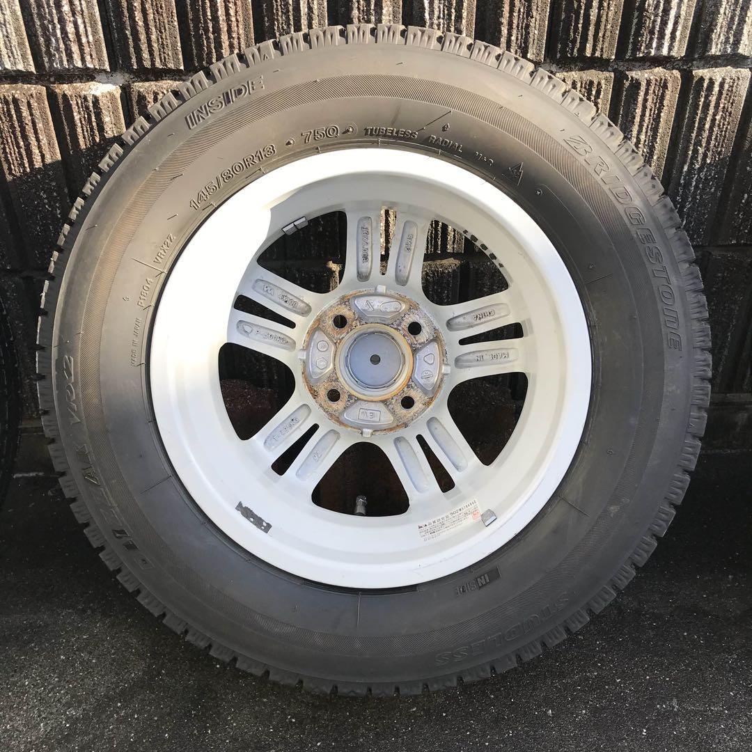 BRIDGESTONE タイヤ スタッドレス 145/80R13 4本