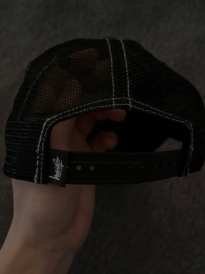 stussyステューシーメッシュキャップ black opium 値下げ可能