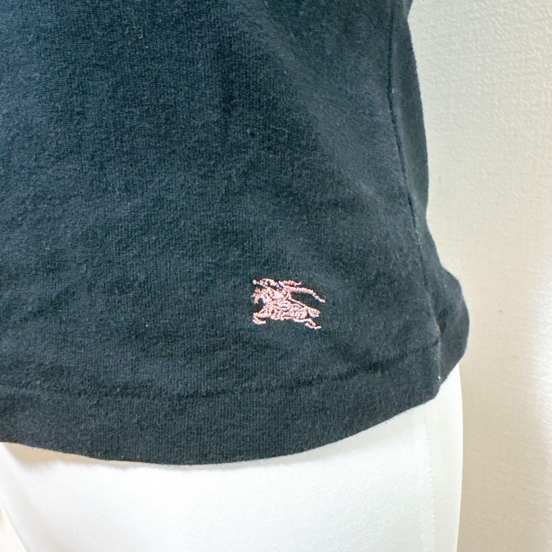 バーバリーブルーレーベル キャミソール ノバチェック ロゴ刺繍　ブラック