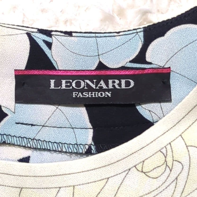 【専用】◎未使用　レオナール　LEONARD　カンカン　ワンピース　バラ　トリム