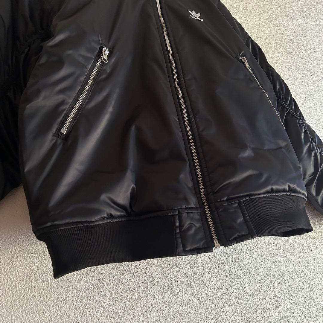 adidas アディダス ブルゾン フライトジャケット y2k 中綿 ブラック