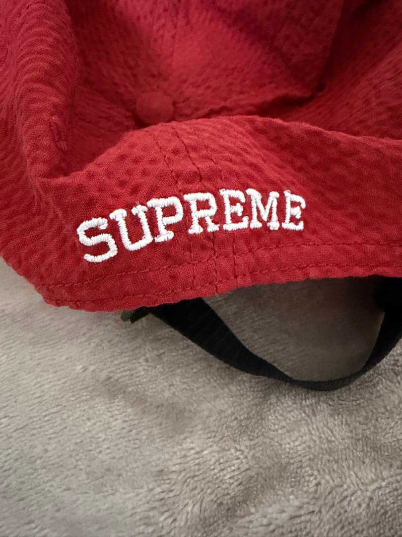 SUPREME 赤 キャップ Sロゴ