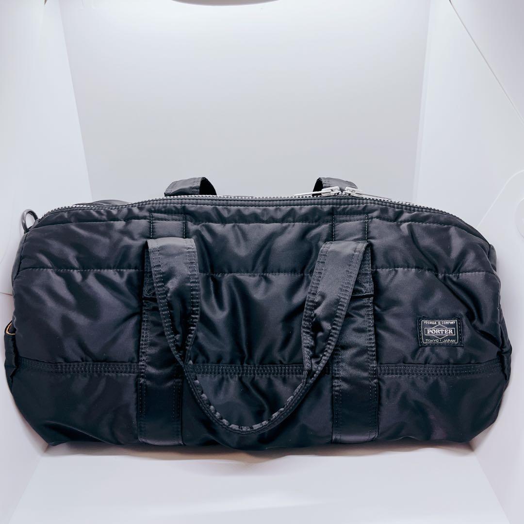 訳あり PORTER 吉田カバン ブラック ボストンバッグ 大容量 XLサイズ