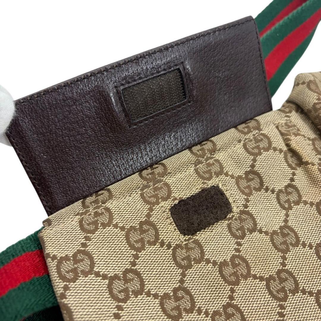 GUCCI GGキャンバス レザー シェリー ボディバッグ 28566 グッチ