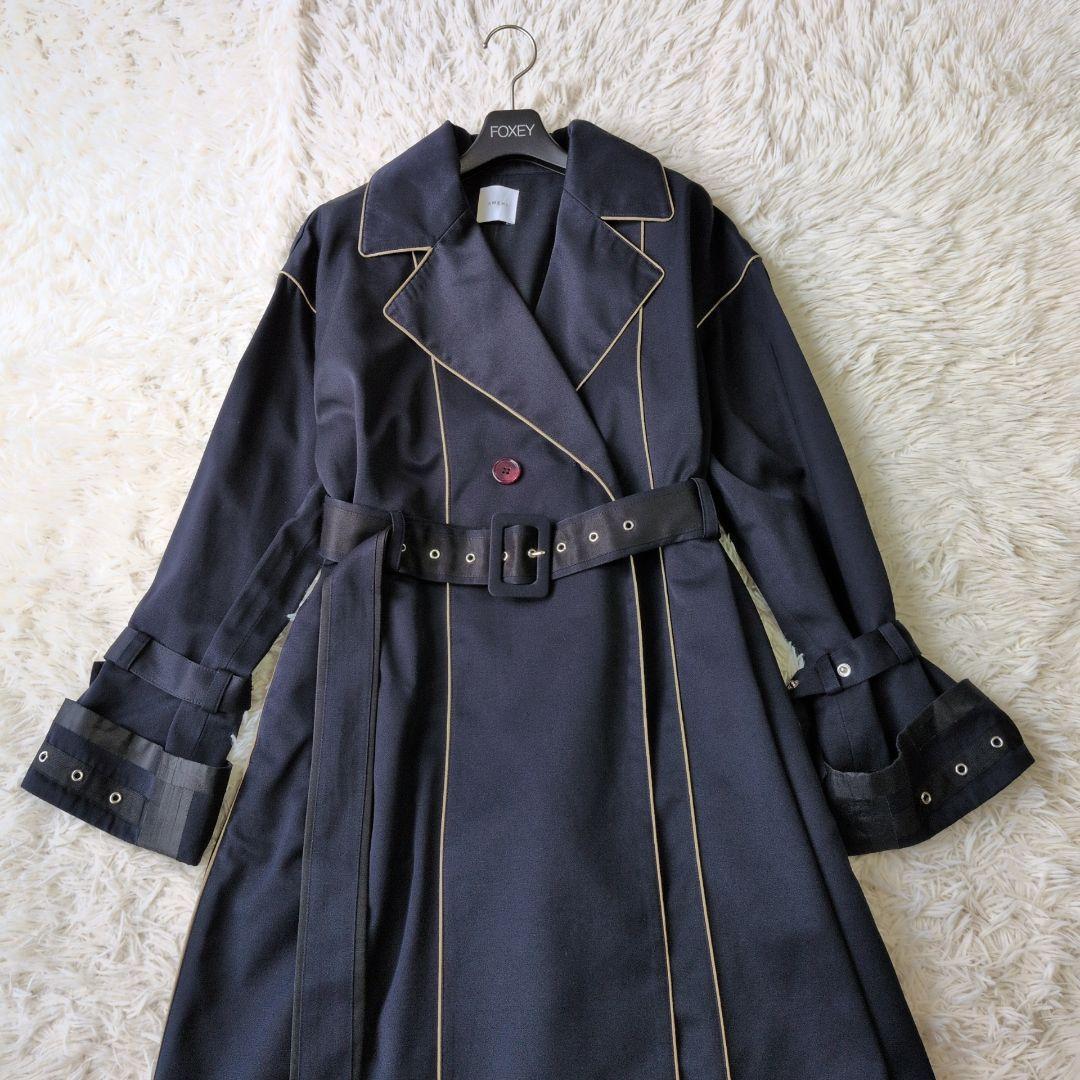 AMERI STUDIOUS別注 invert シームトレンチコート ネイビー