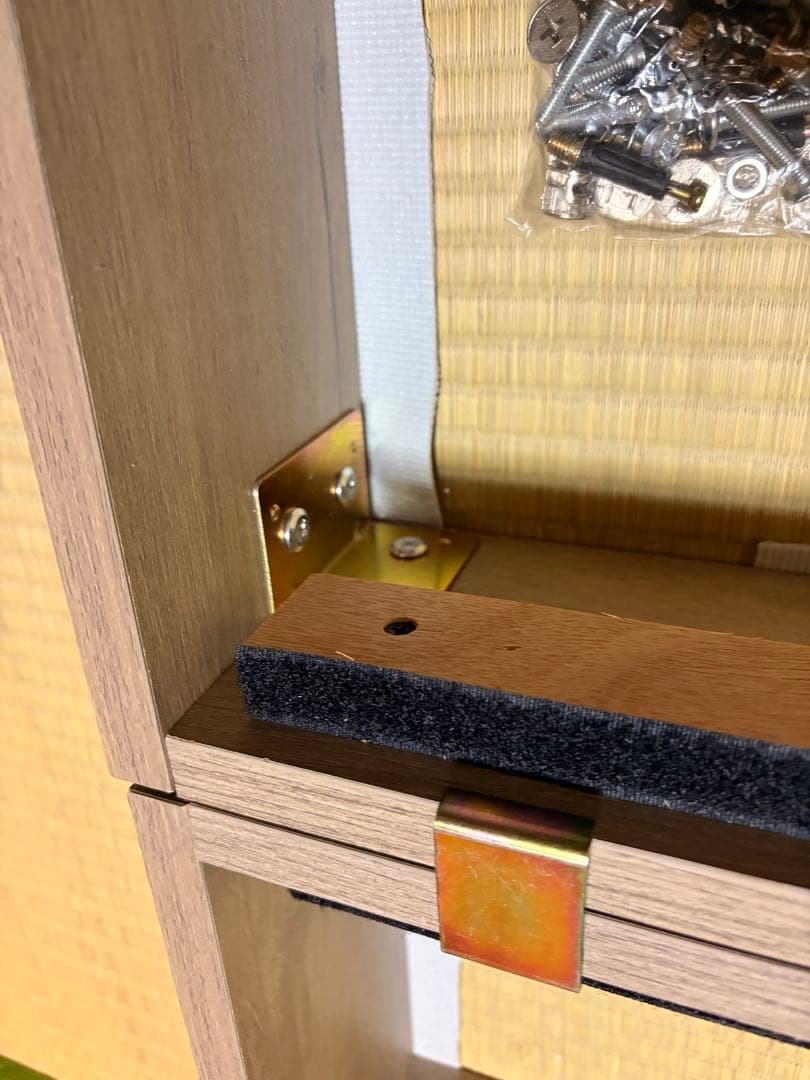 RASIK セミシングル2つ　クイーン　グレージュ　ベッドフレームマットレスつき