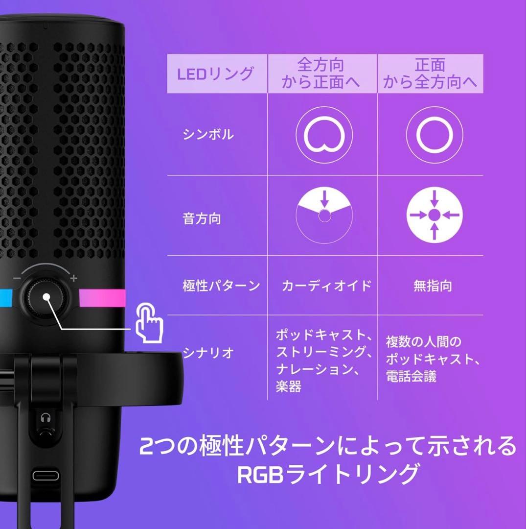 明*)様 マイクアーム付属 HyperX DuoCast USBマイク 配信に最