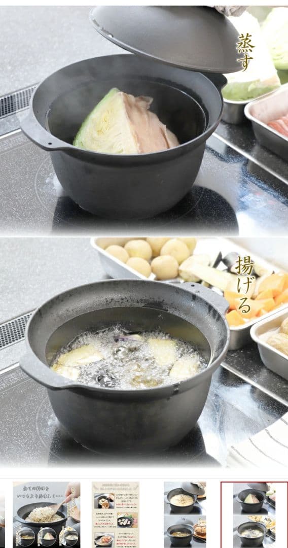 及源 (OIGEN) 南部鉄器 南部ごはん釜 5合炊き F-413【保証書付】