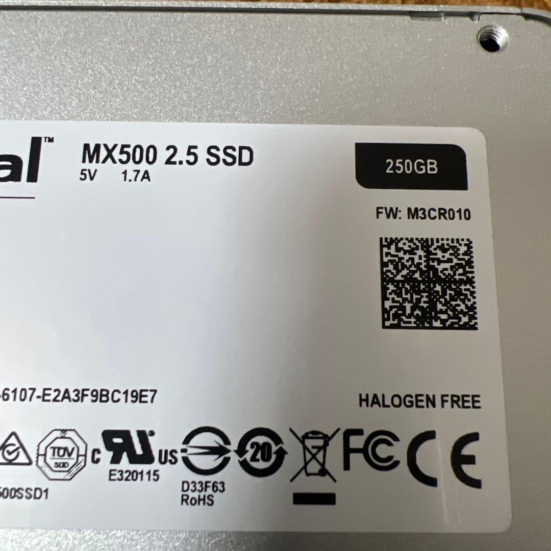 内蔵型SSD Crucial MX500 250GB 2.5 SSD