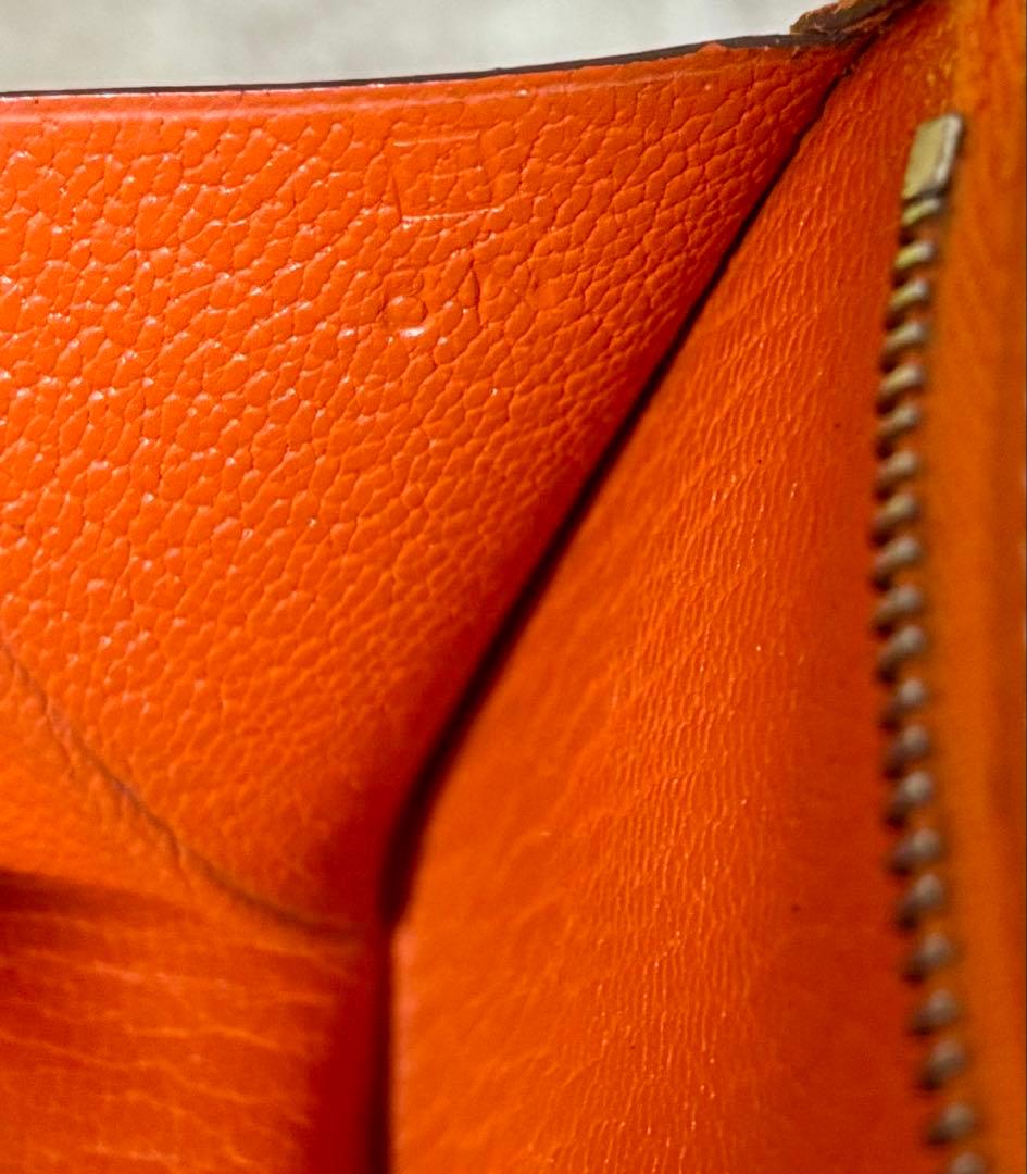 HERMES エルメス　べアン　オレンジ　　長財布